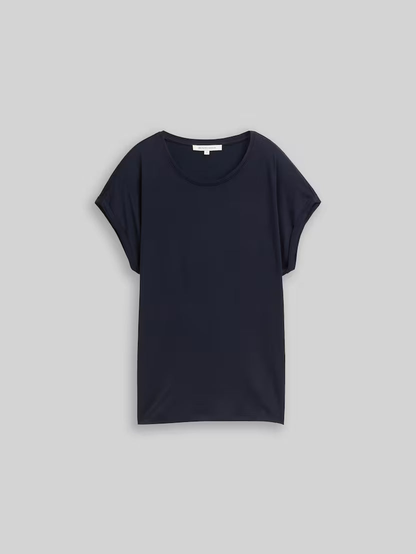 Tom Tailor Navy Plain Loose-Fit T-Shirt
