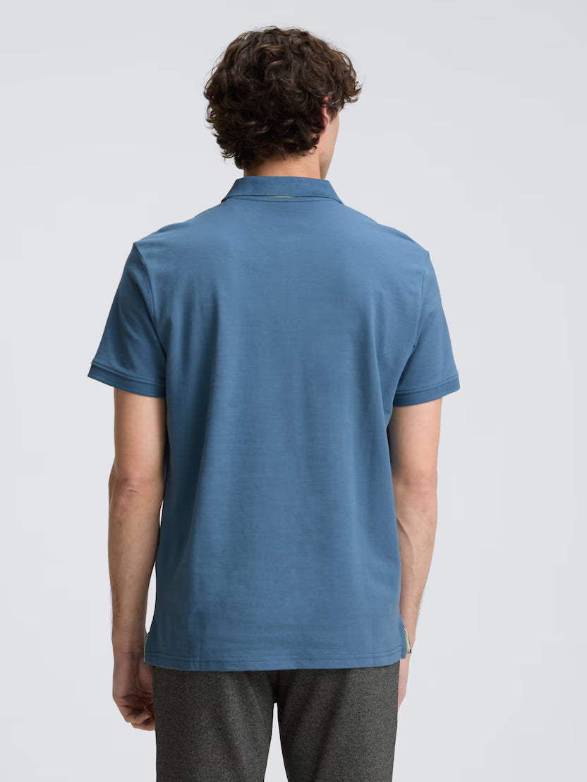 Tom Tailor Mystical Blue Short Sleeved Classic Polo With A Small Logo On The Chest