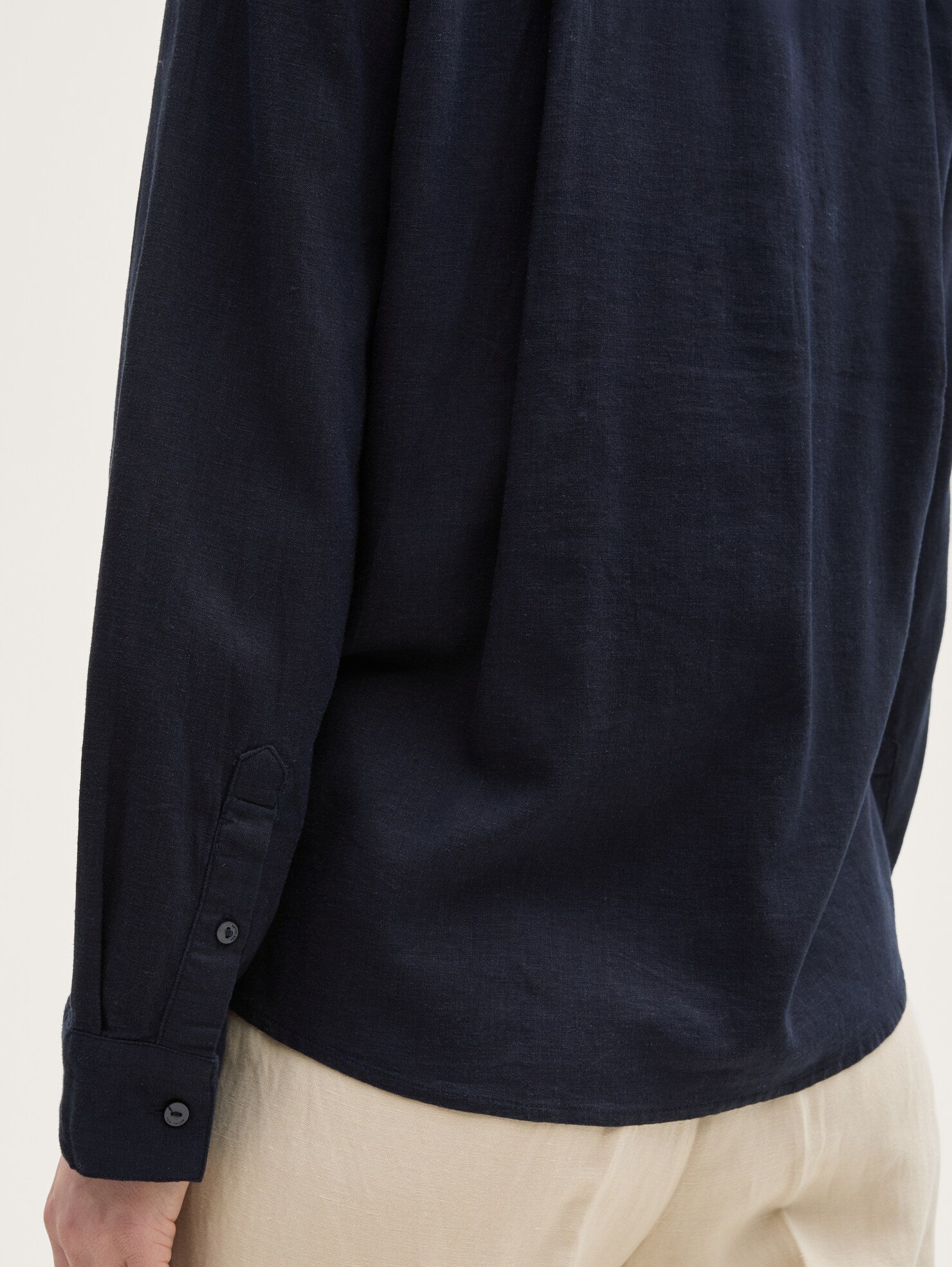 Tom Tailor Sky Captain Blue Shirt With Linen Content