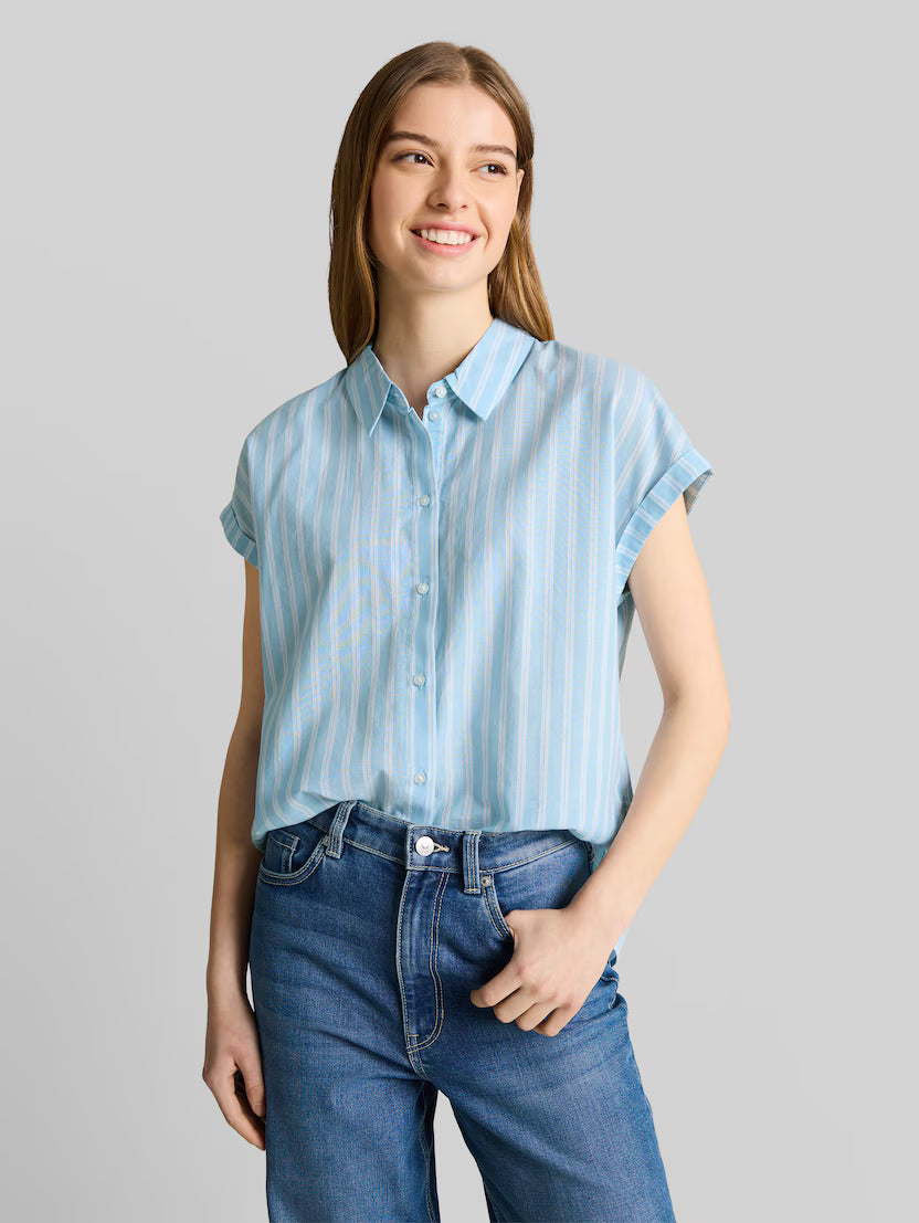Tom Tailor Blue White Striped Shirt