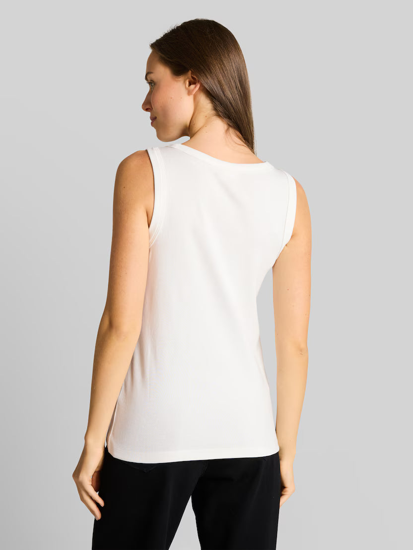 Tom Tailor White Basic Top With Stretch