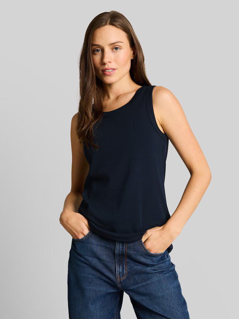 Tom Tailor Navy Basic Top With Stretch