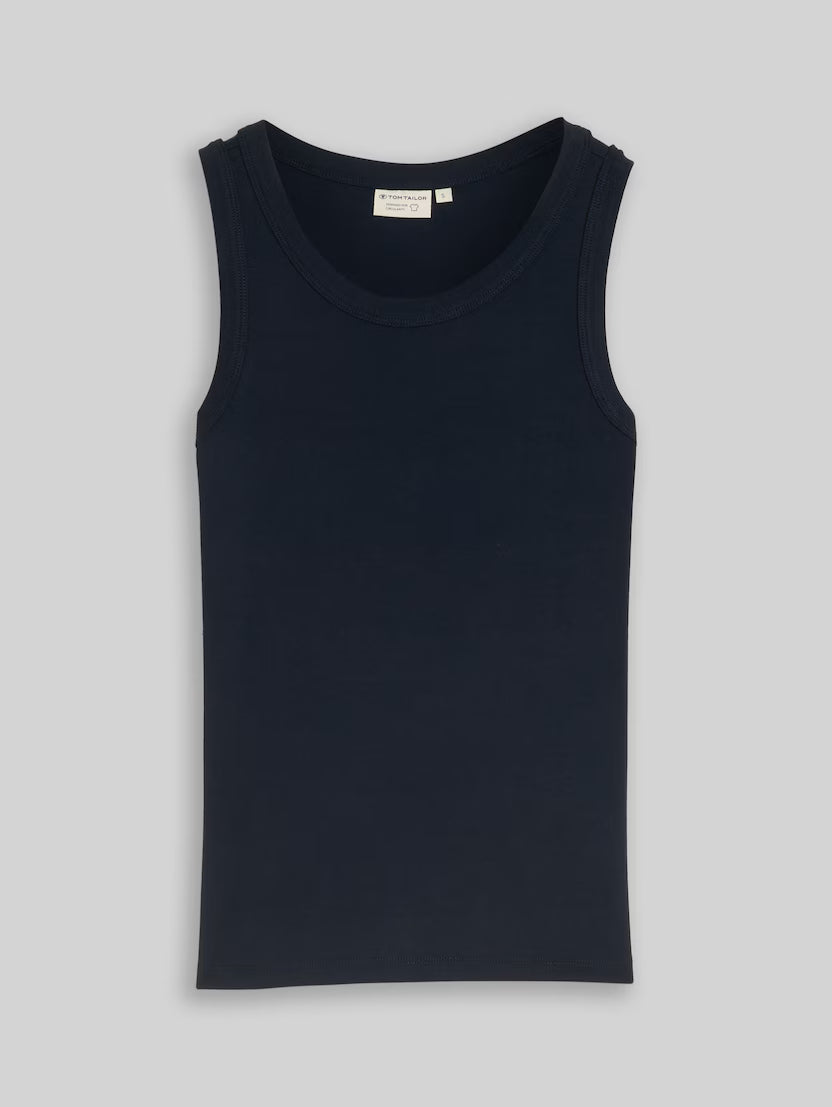 Tom Tailor Navy Basic Top With Stretch