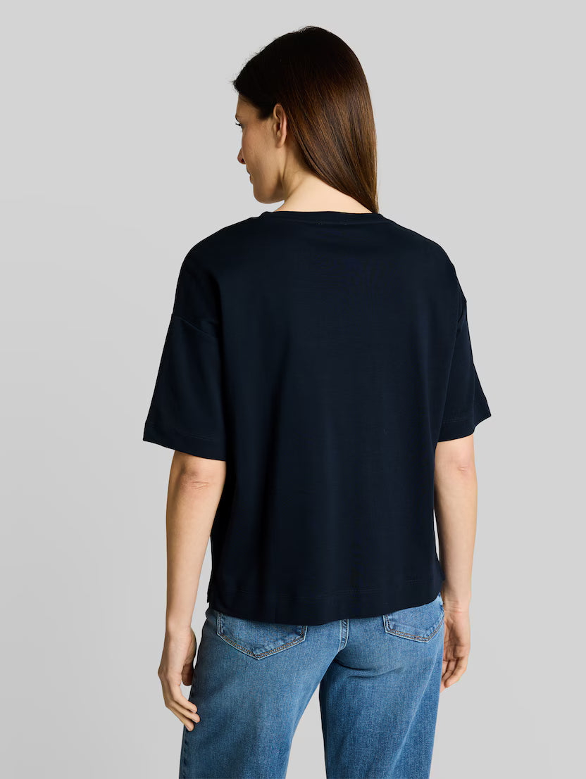 Tom Tailor Navy T-shirt With Lettering