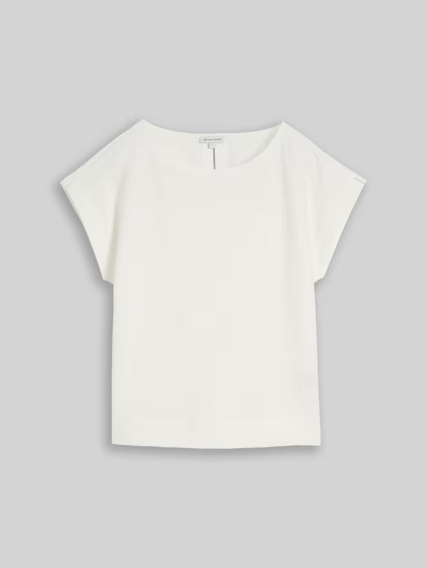 Tom Tailor White Loose-Fit T-Shirt
