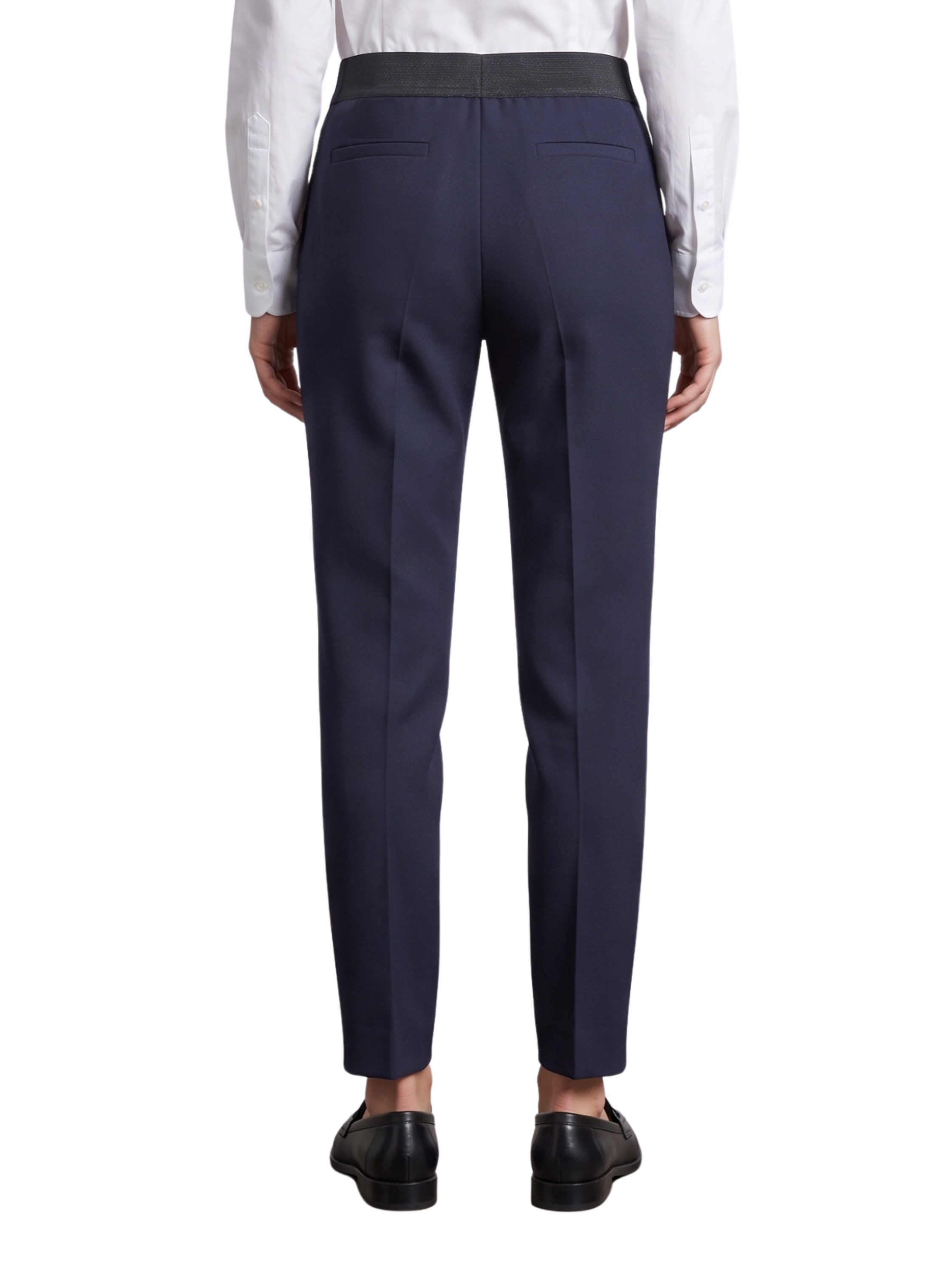 Navy Classic Pant With Back Waistband