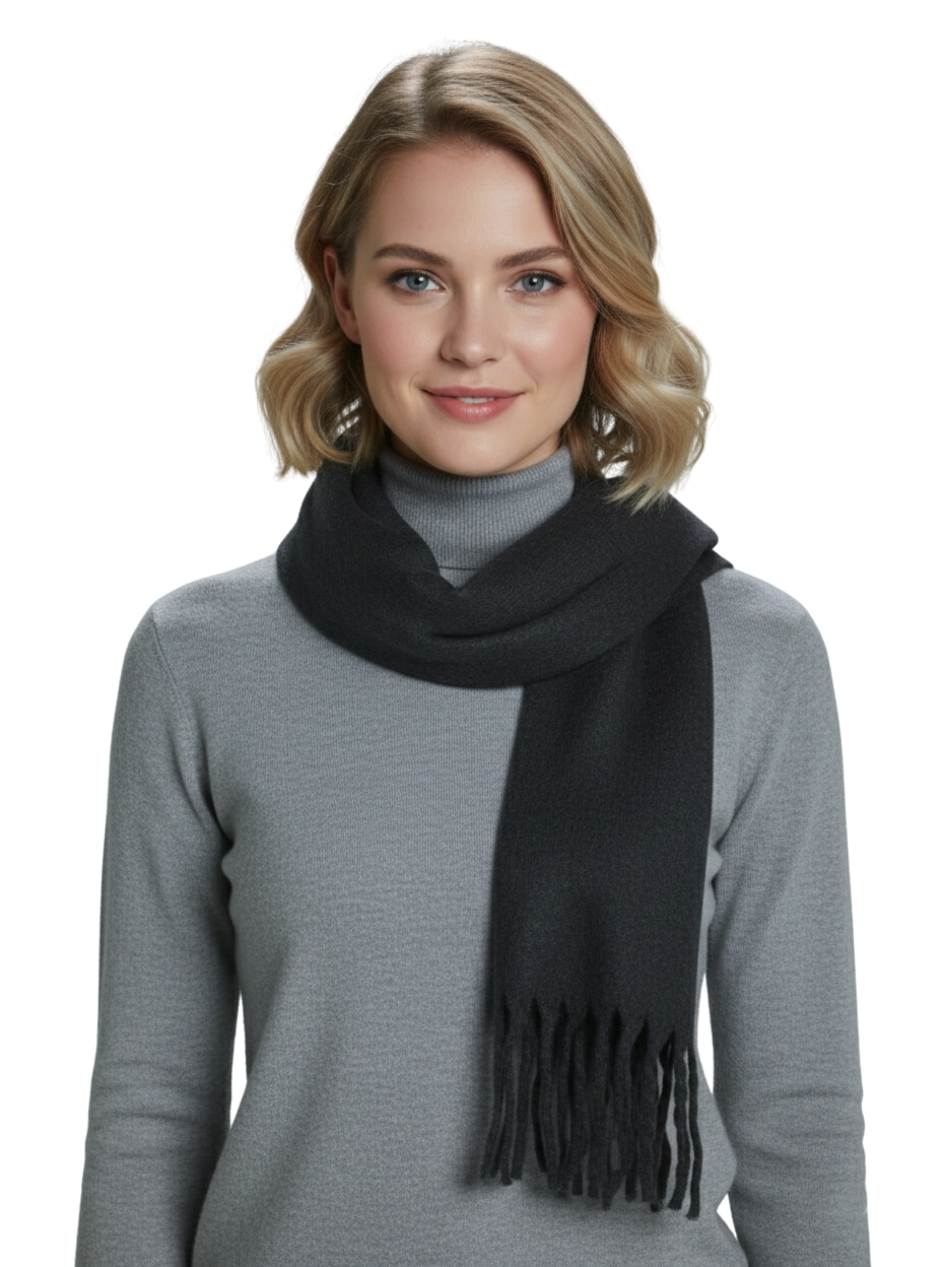 Warm Dark Grey Basic Scarf