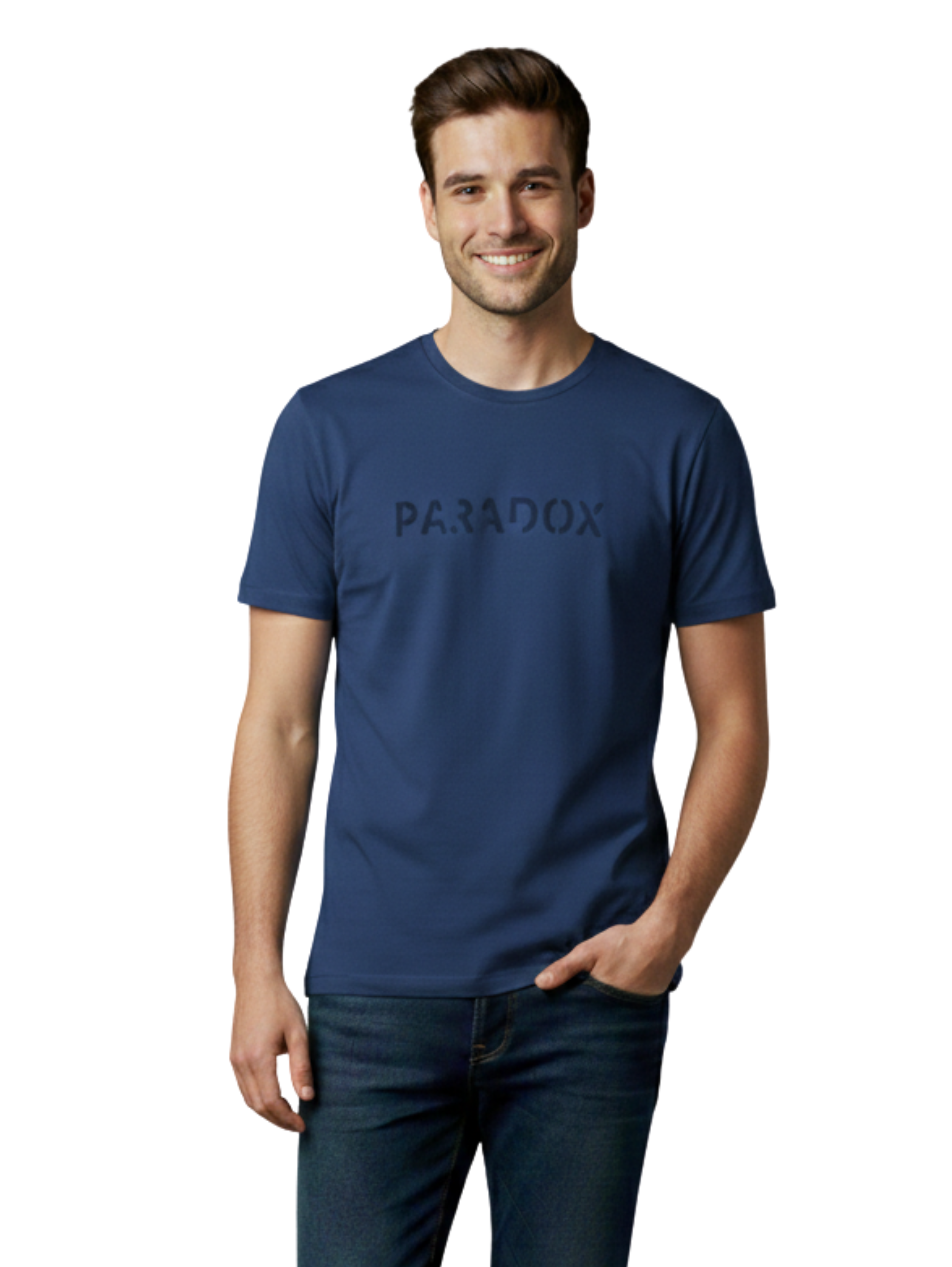 Round Neck Navy T-shirt