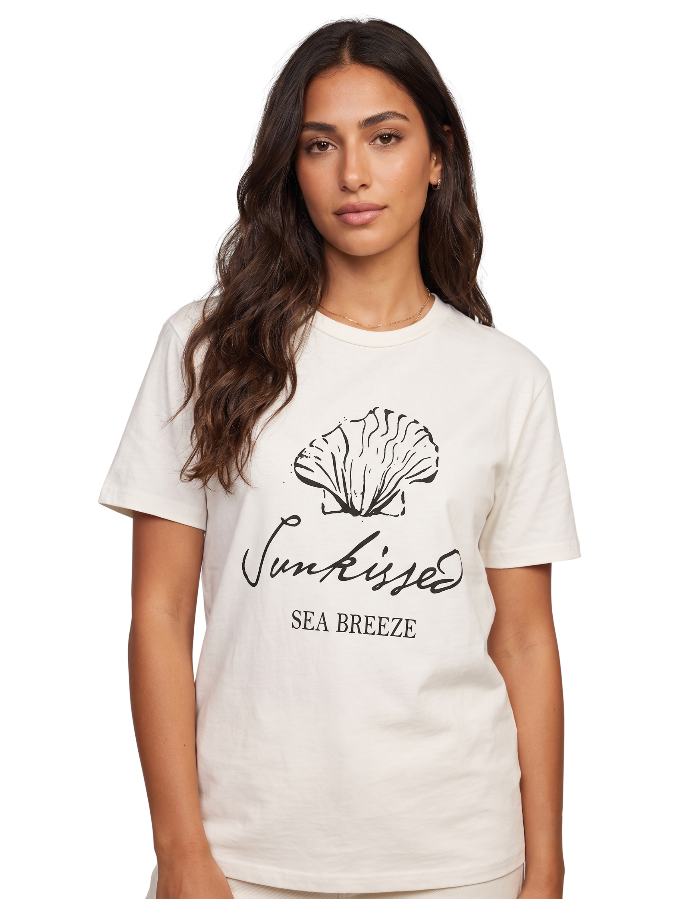 White Sun Kissed Short Sleeved T-Shirt