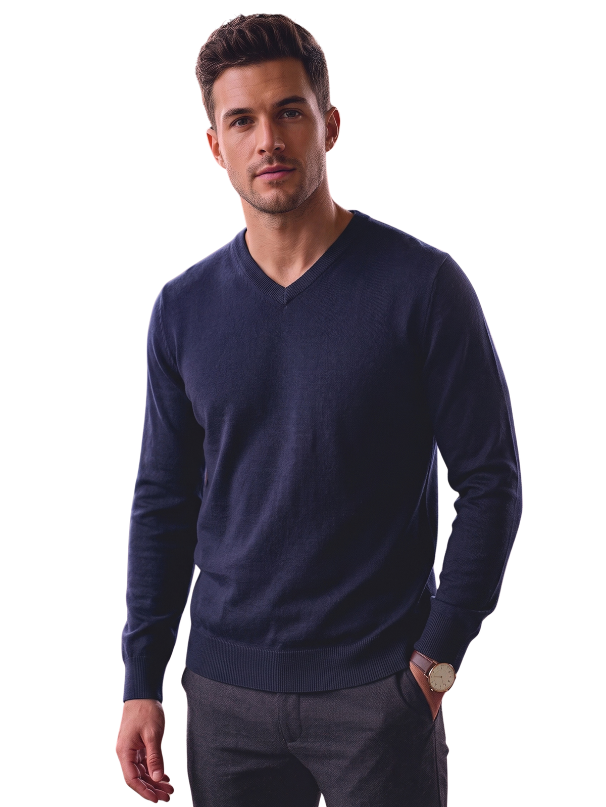 Navy V.Neck Pullover