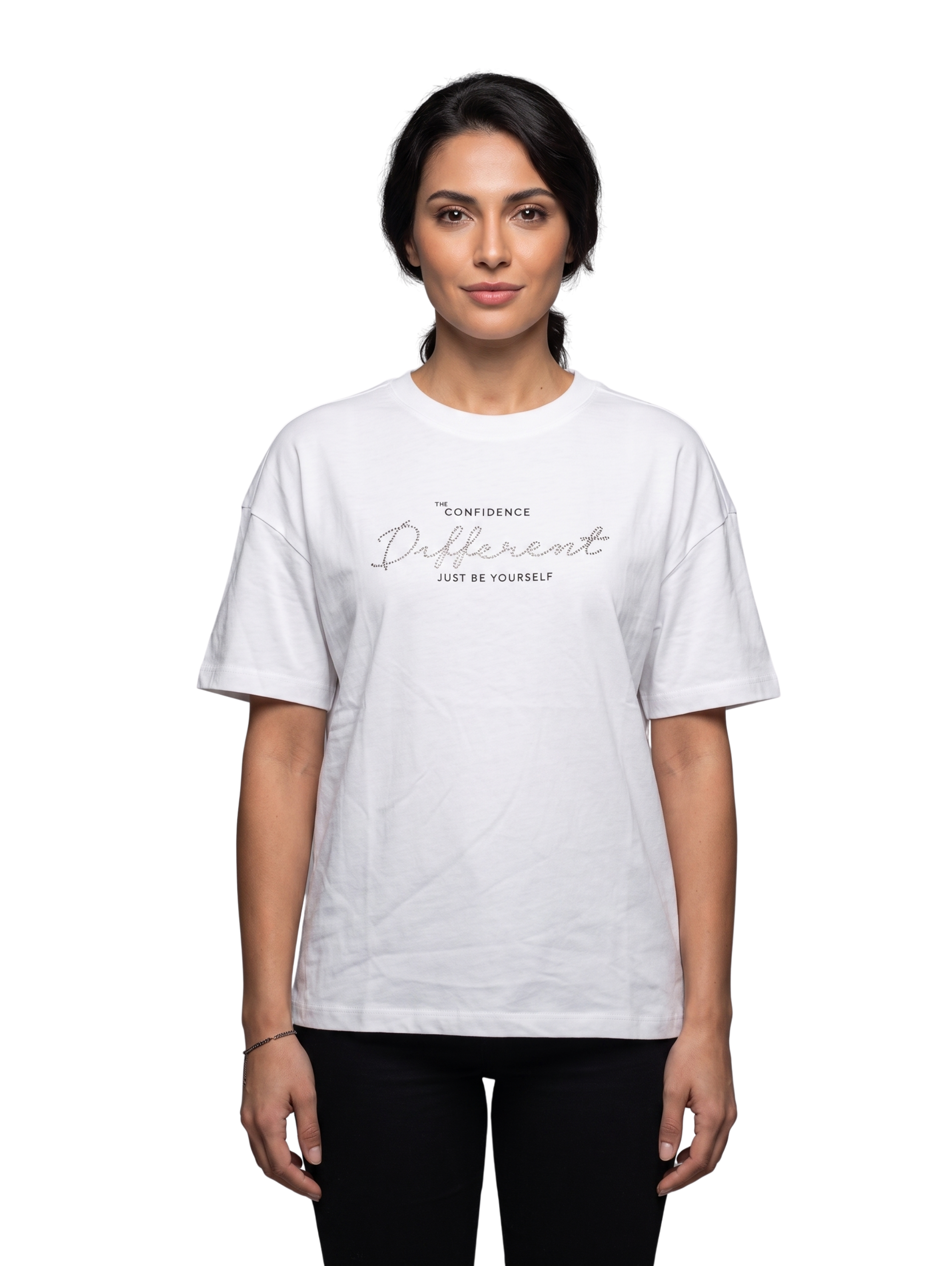 Short Sleeved White T-Shirt With Design