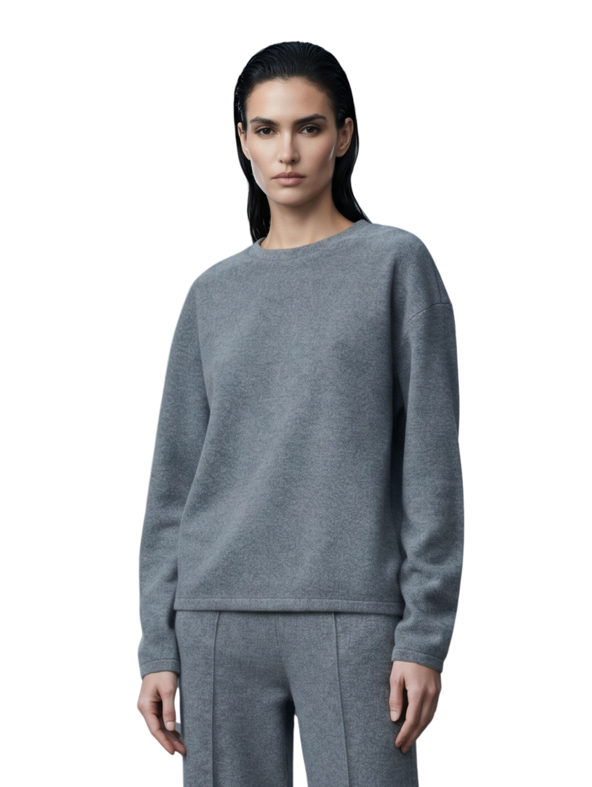 Grey Crewneck Sweater and Pants Set