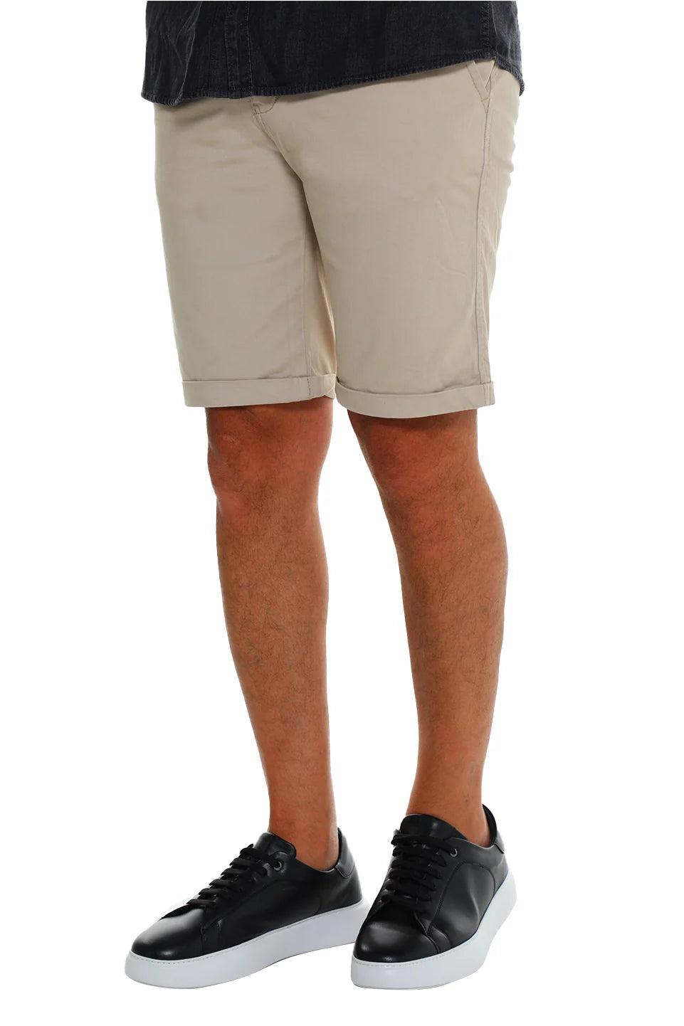 Beige Chino Short With Five Pockets Style