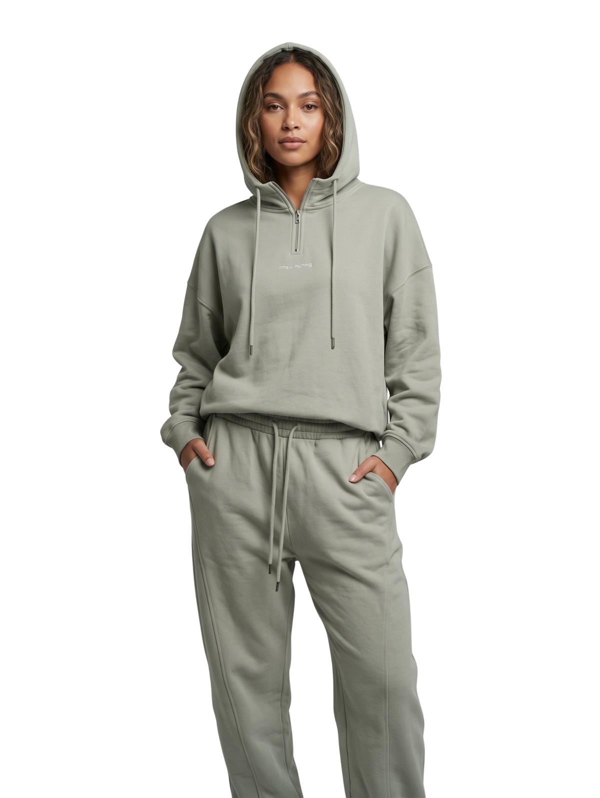 Grey Relaxed-Fit Hoodie & Jogger Set