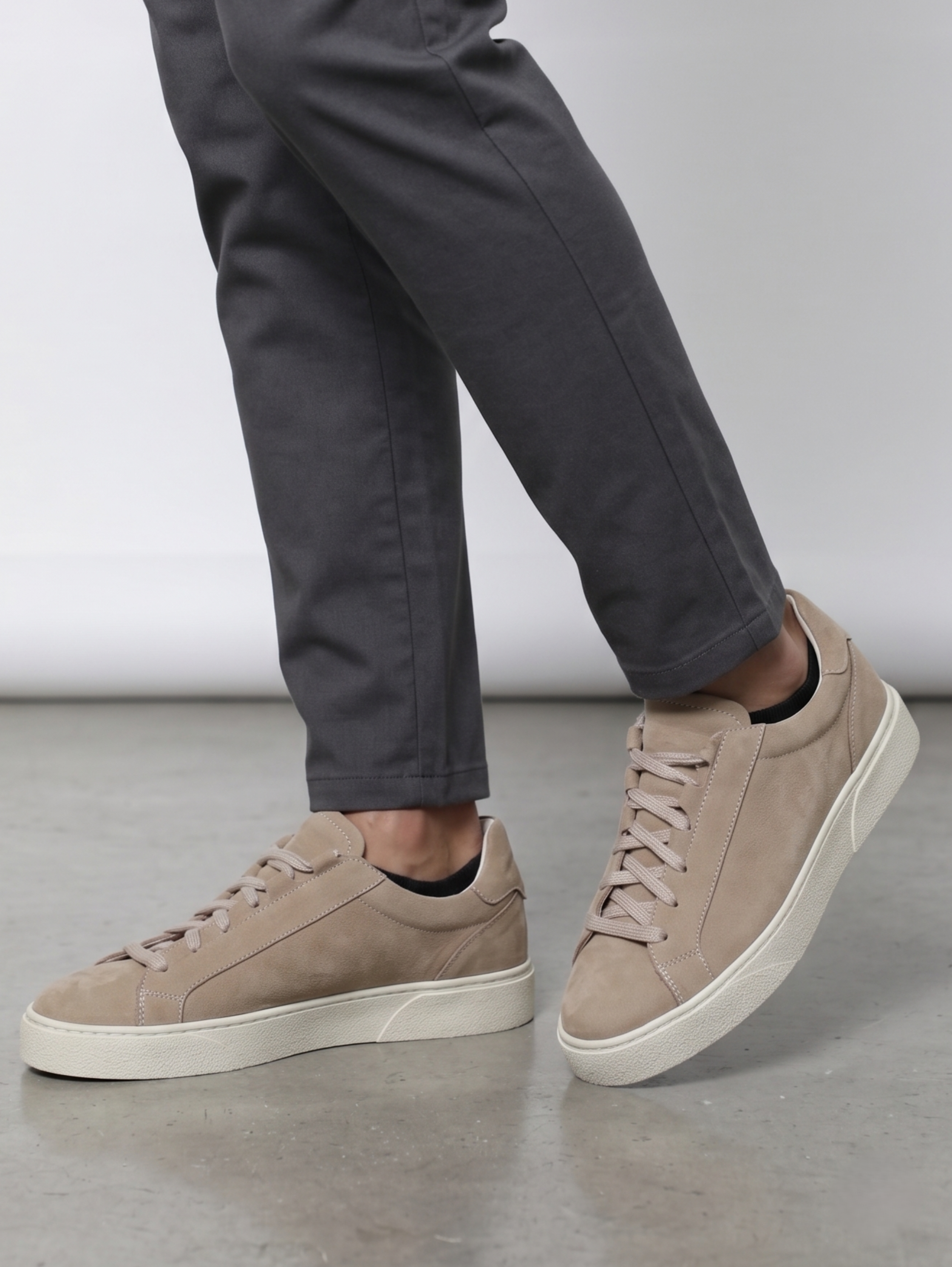 Chamois Sleek Cupsole Beige Casual Shoes