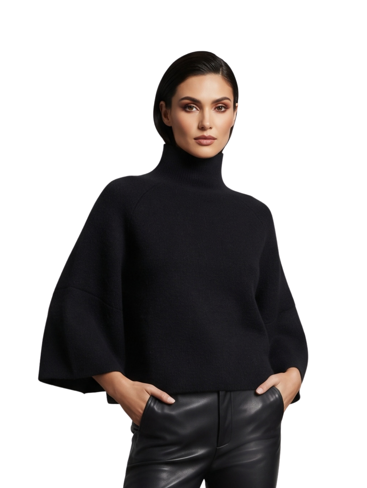 Black Turtleneck Pullover