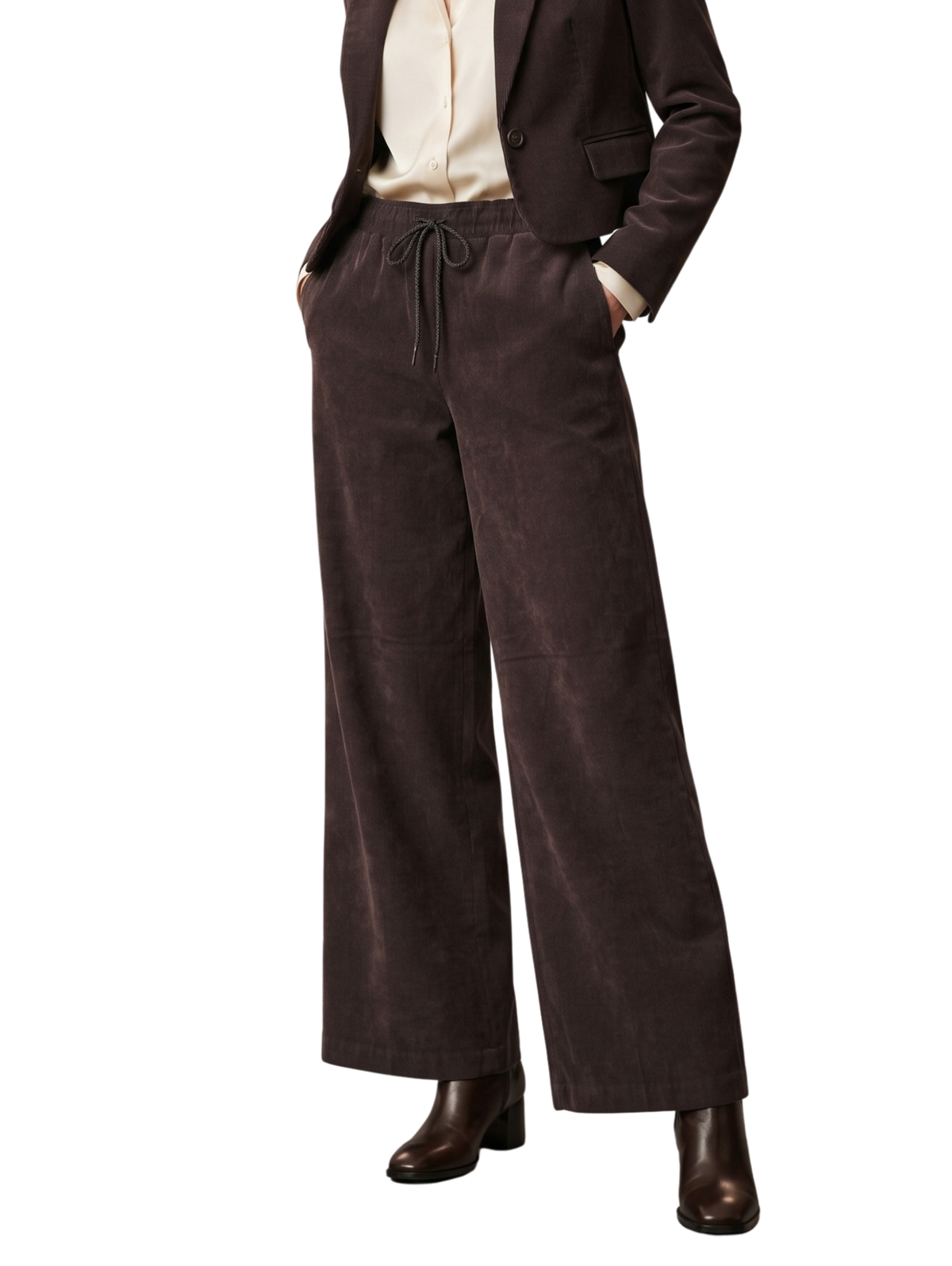 Brown Pant With Elastic Band