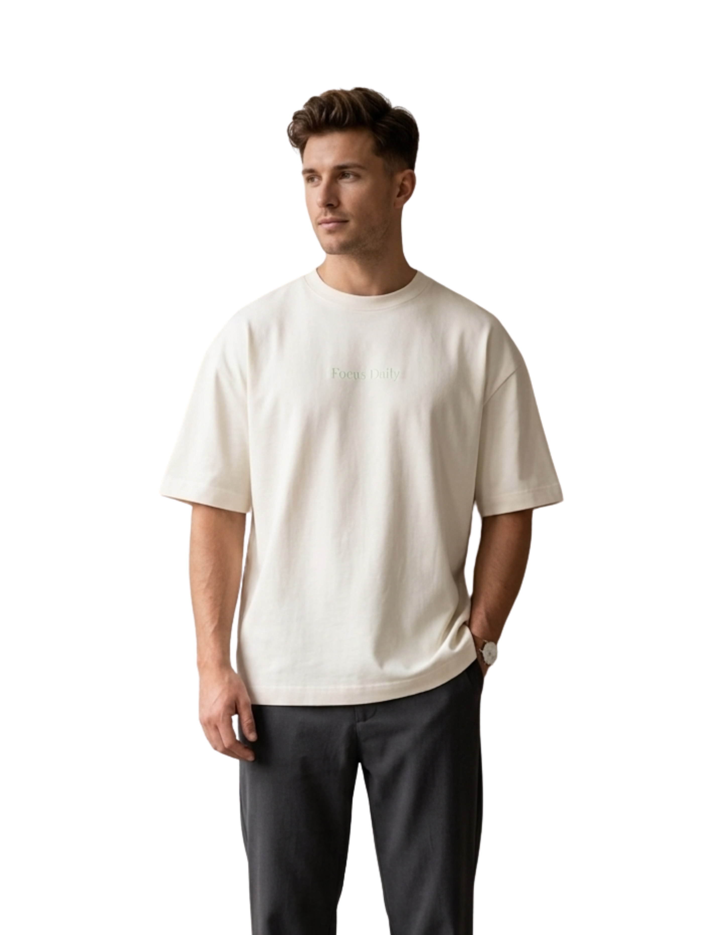 Oversized Milky Short Sleeved T-Shirt
