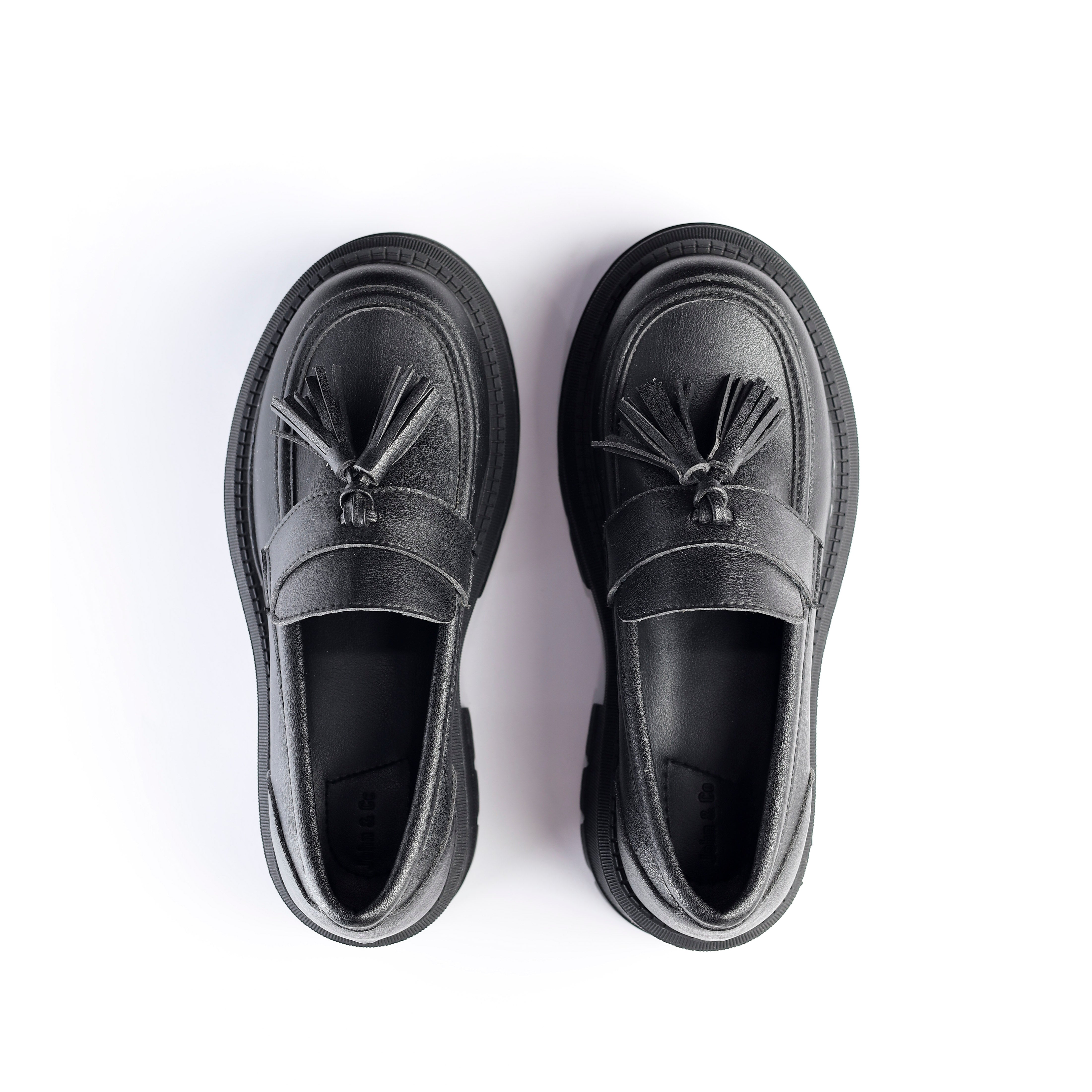 Black Slip On Loafer With Large Insole