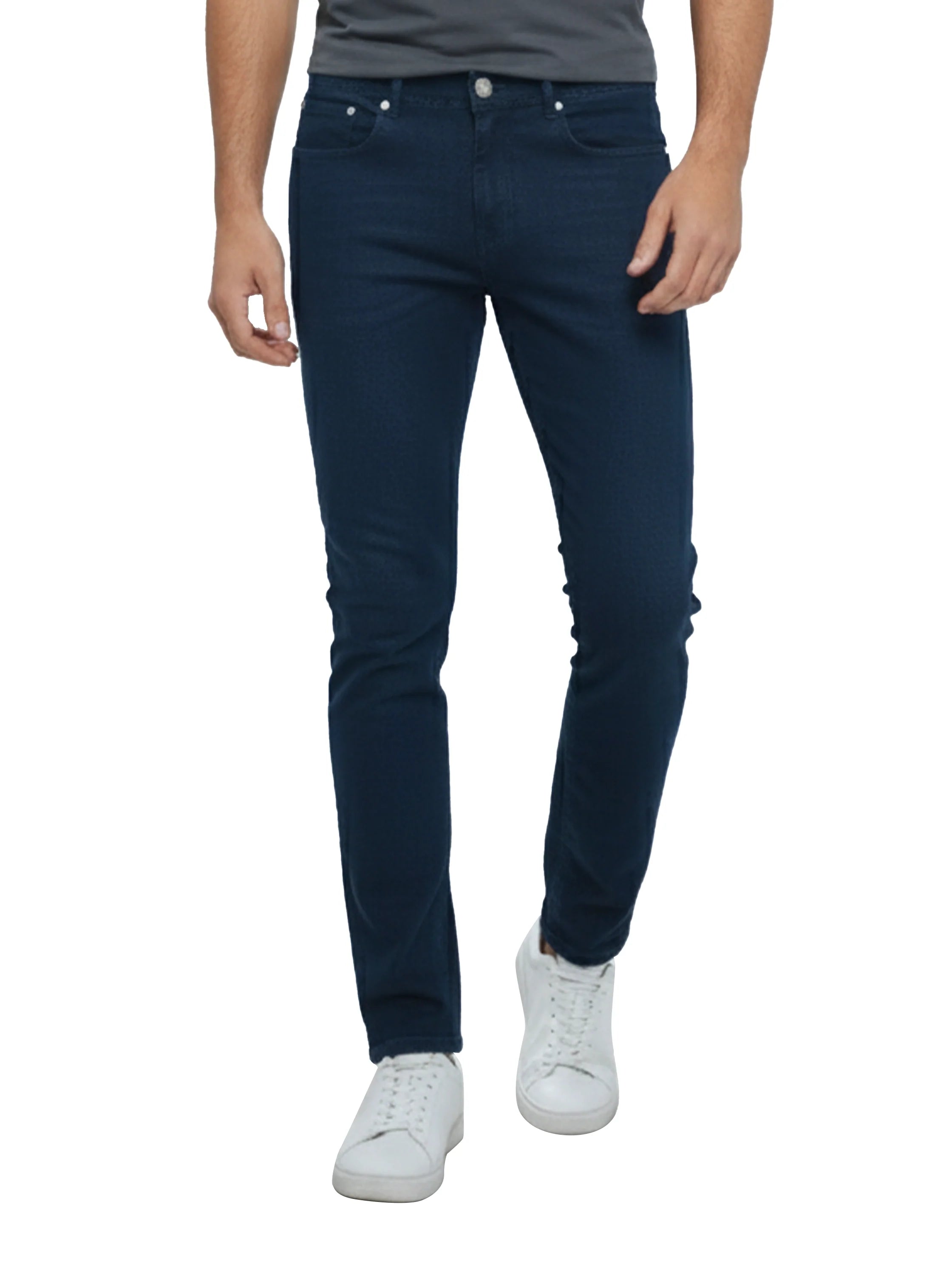 Navy Casual Pant With 5 Pockets Style