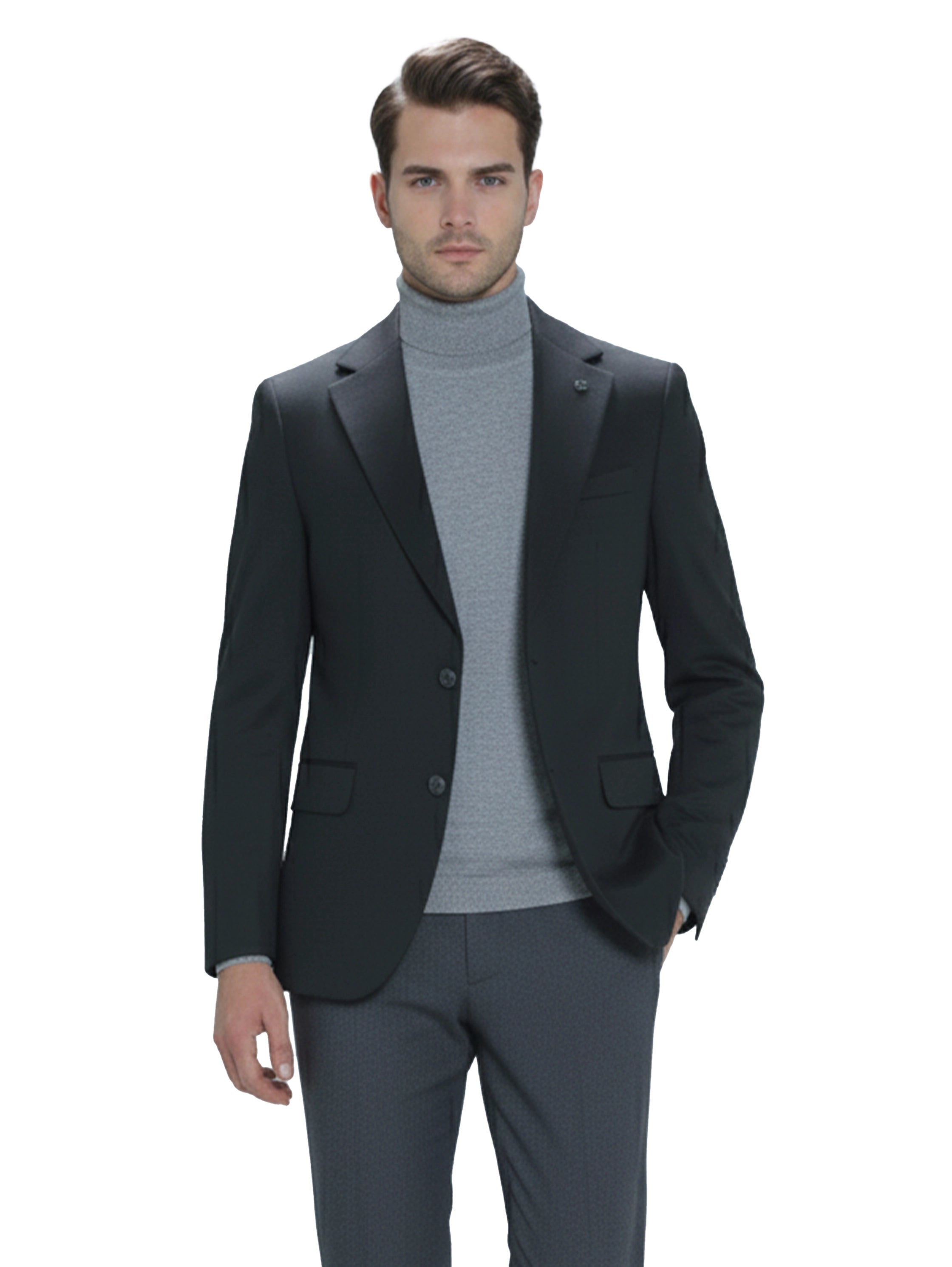 Smart Casual Black Blazer With Two Button To Close