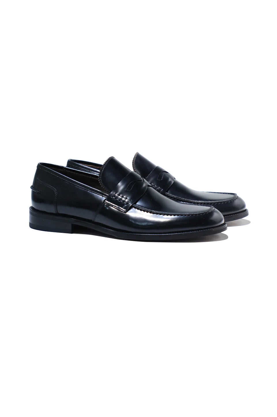 Classic Black Leather Slip-On Shoes