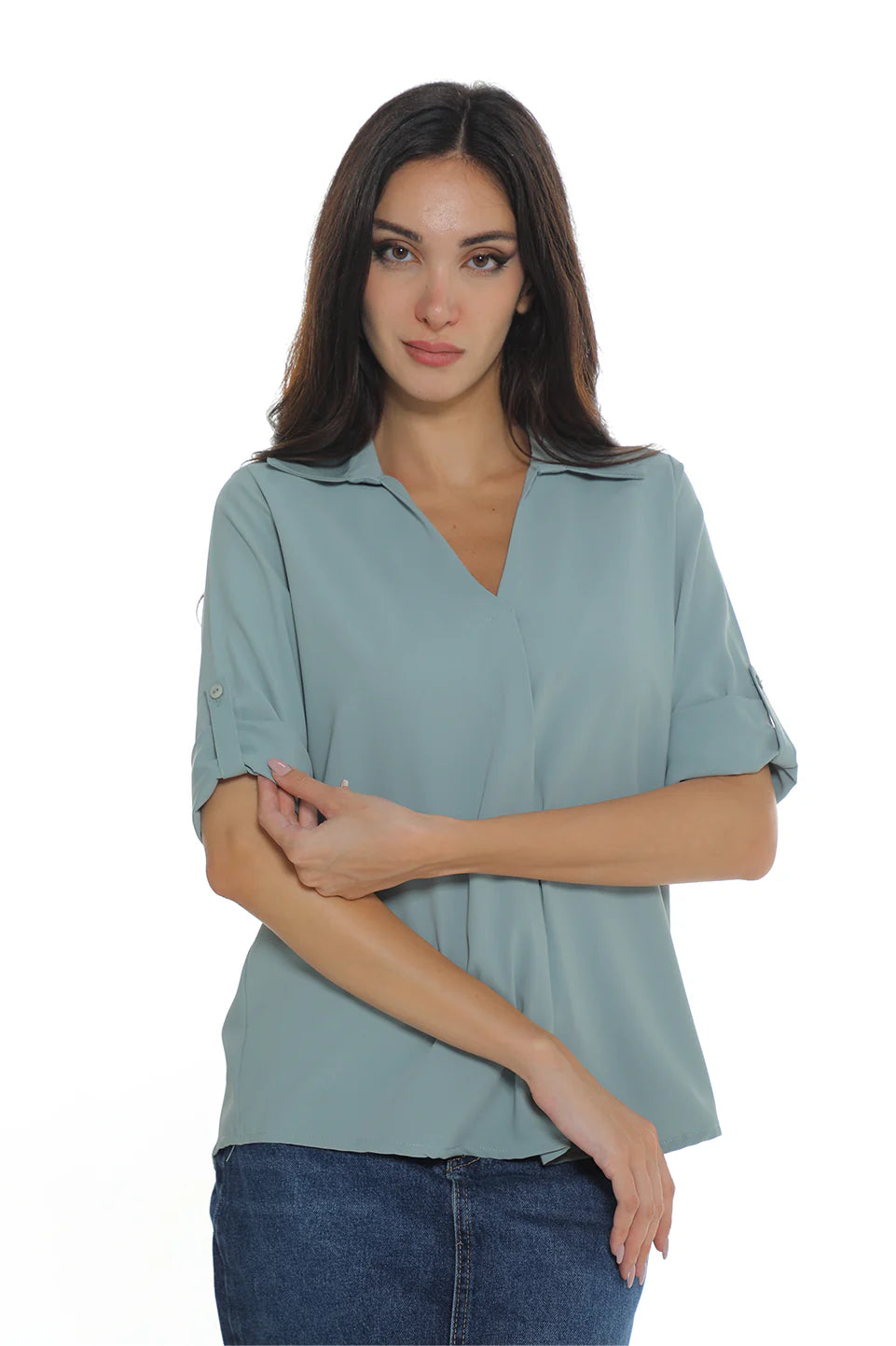 Mint Casual Shirt With Button To Close