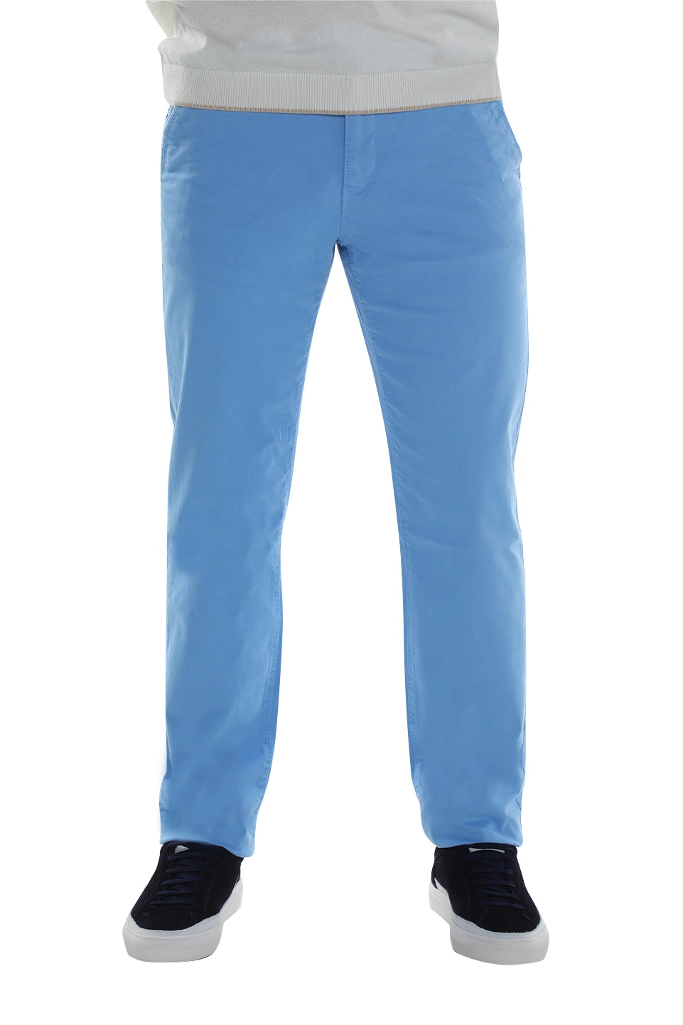 Modern Sky Blue Chino With Zipper To Close