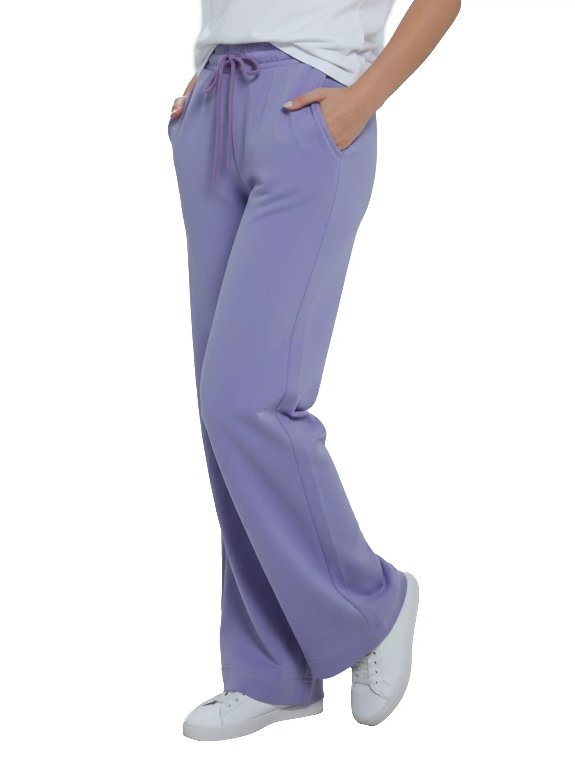 Purple Wide Leg Sweatpants