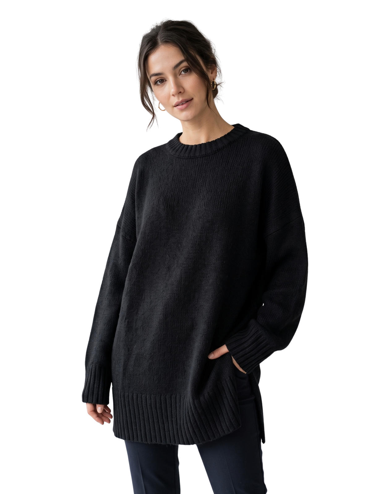 Black Oversized Pullover