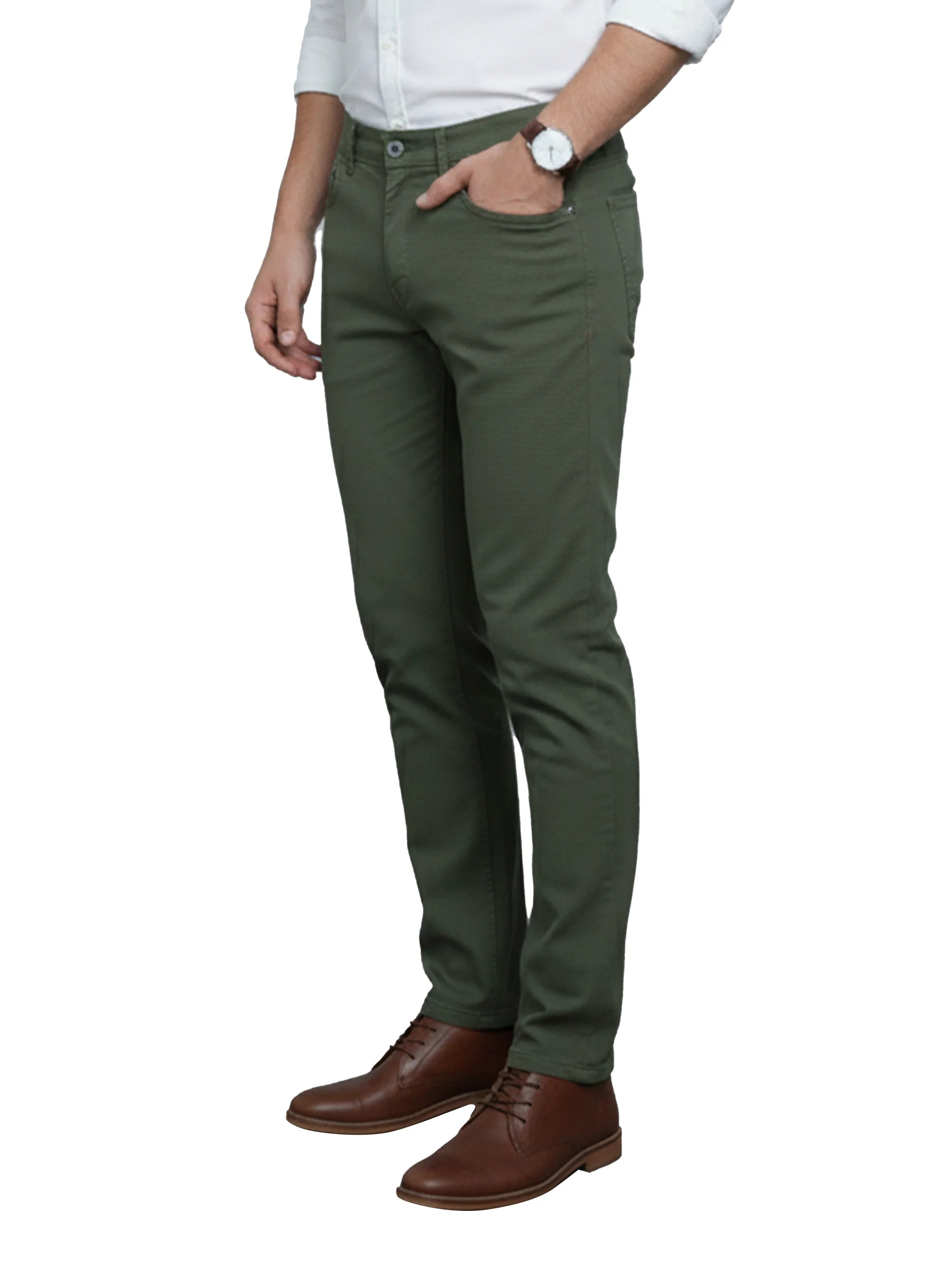 Khaki Casual Pant With 5 Pockets Style