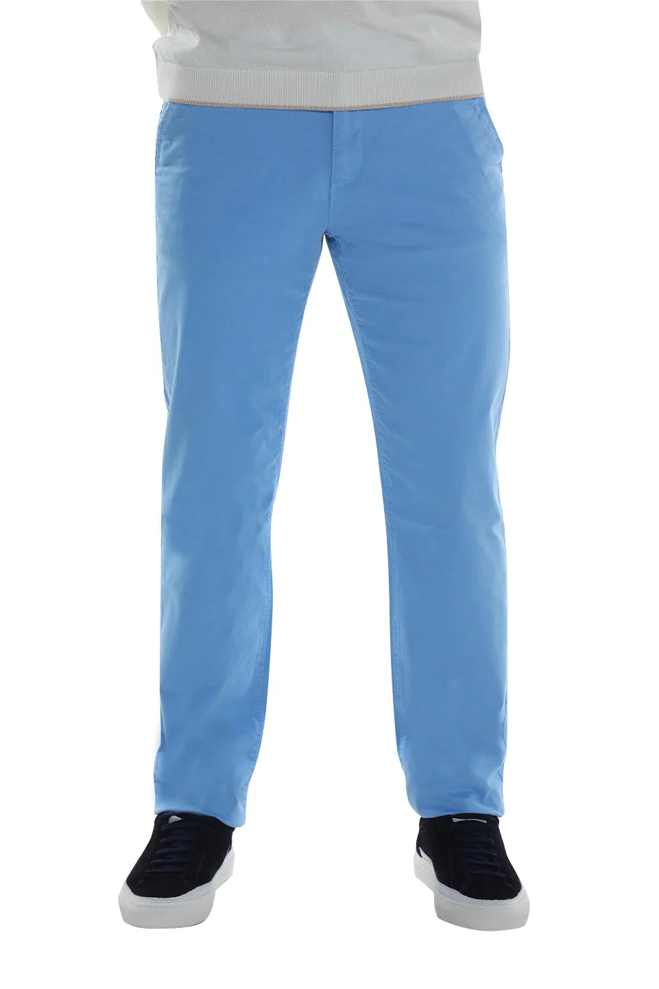 Modern Sky Blue Chino With Zipper To Close