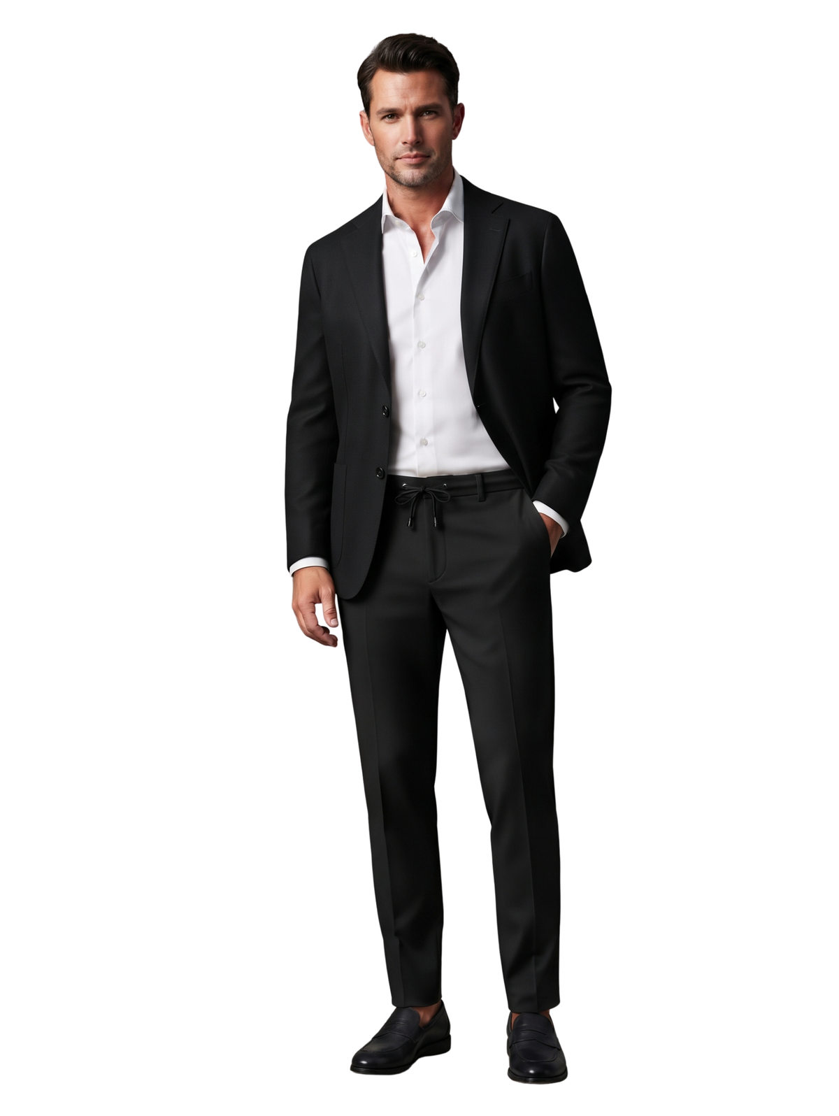 Black Tailored Dark Trousers Pant