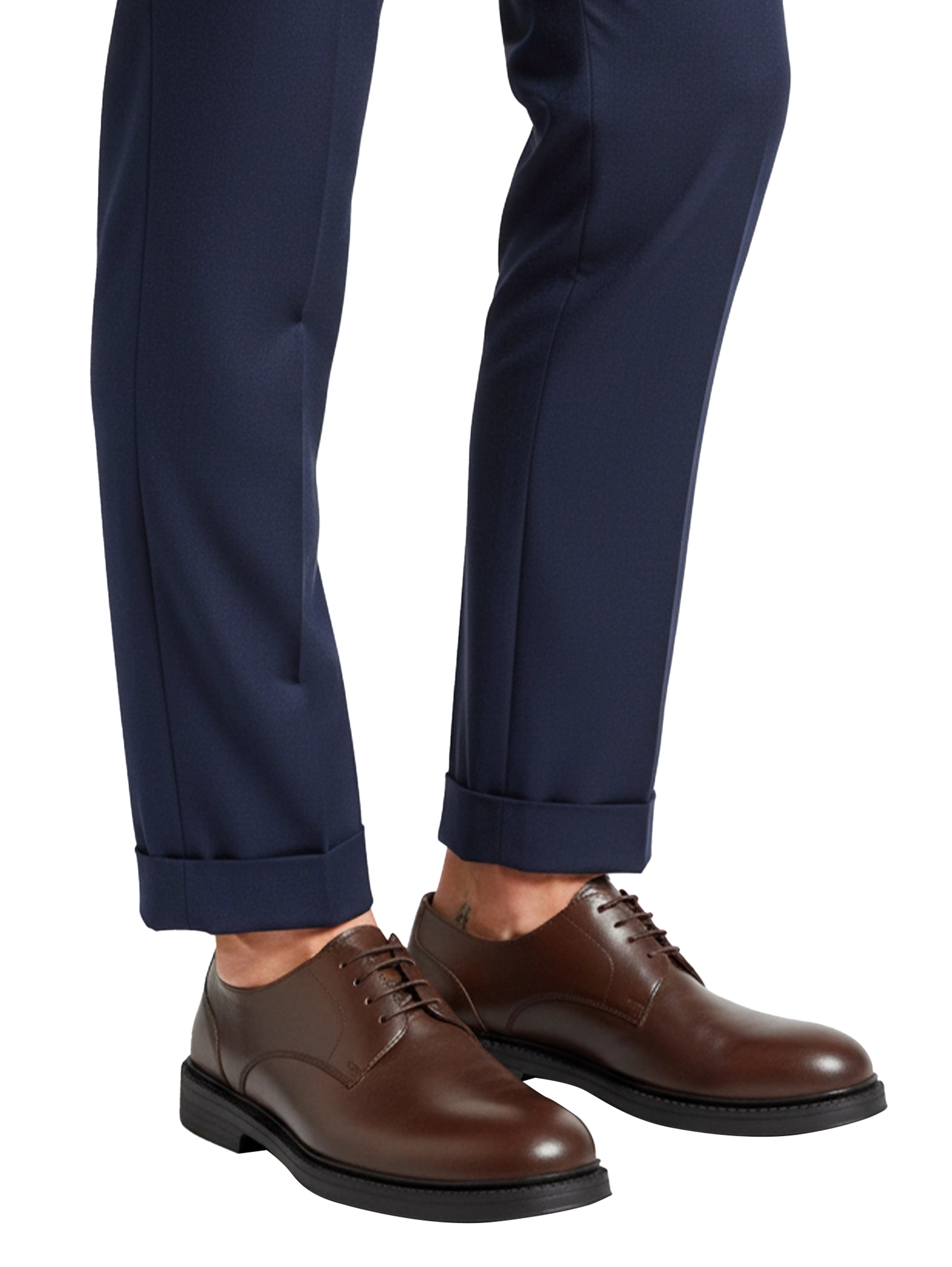 Brown Modern Shoes With Laces