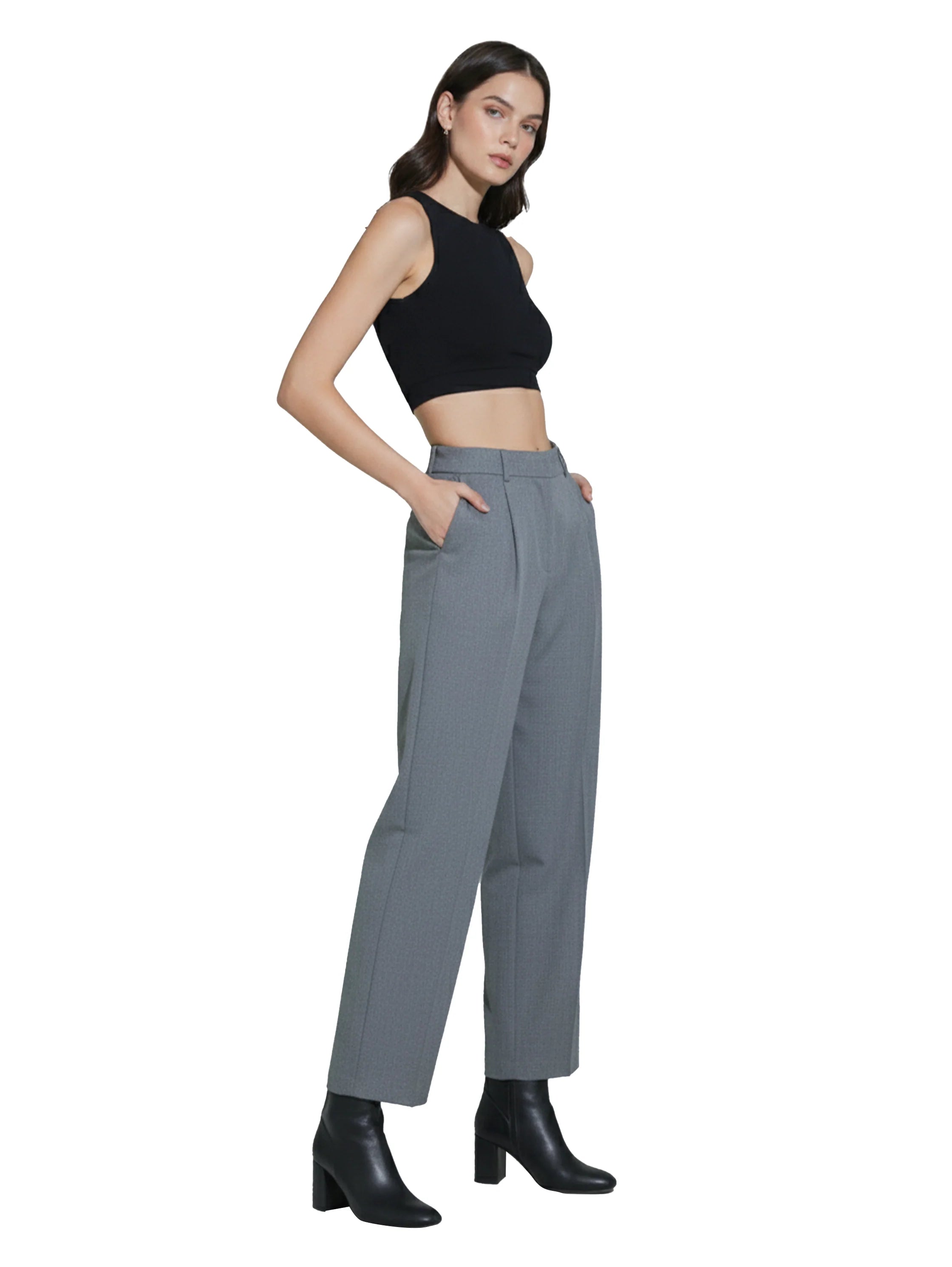 Formal Grey Pant With Zipper To Close