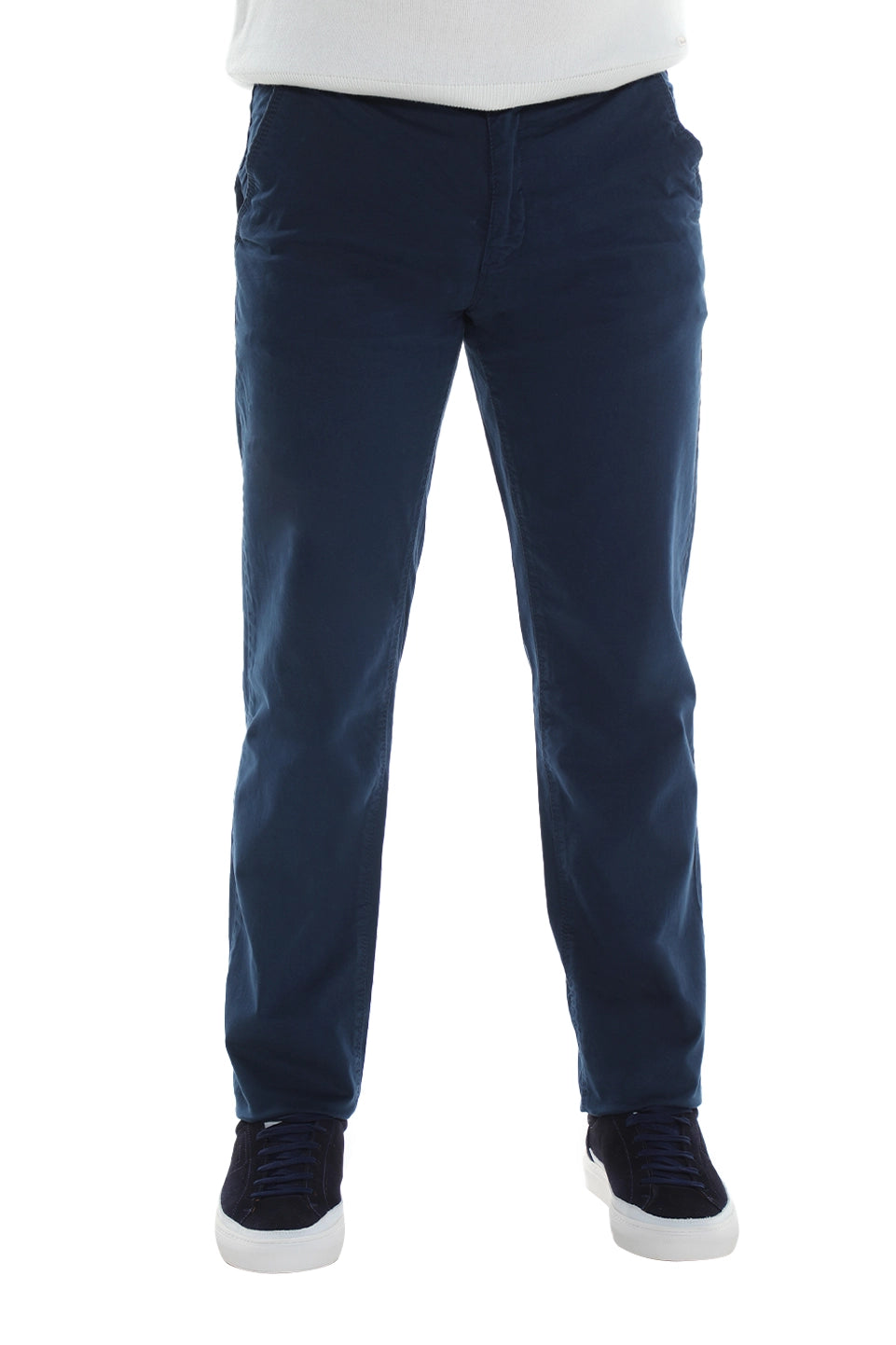 Modern Navy Chino With Zipper To Close