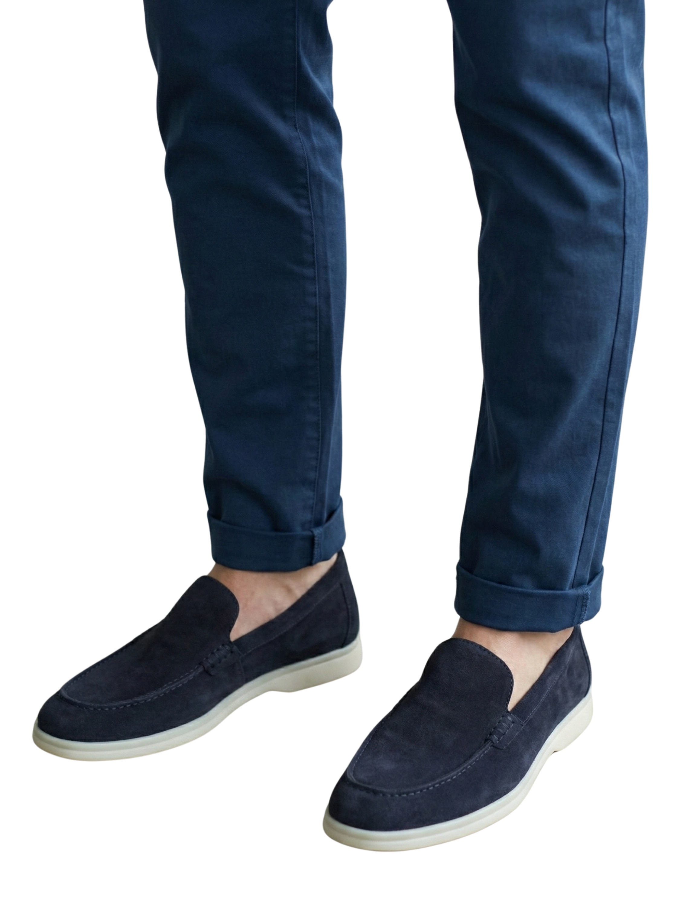 Navy Slip-On Casual Shoes With A Sleek Design