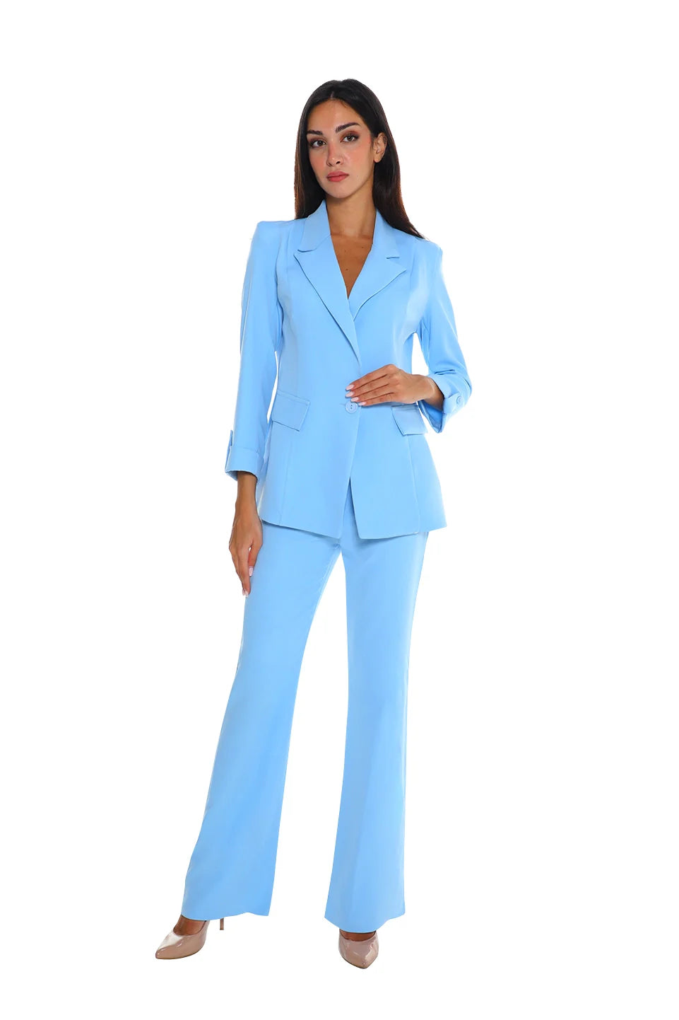 Blue Classic Buttoned Blazer