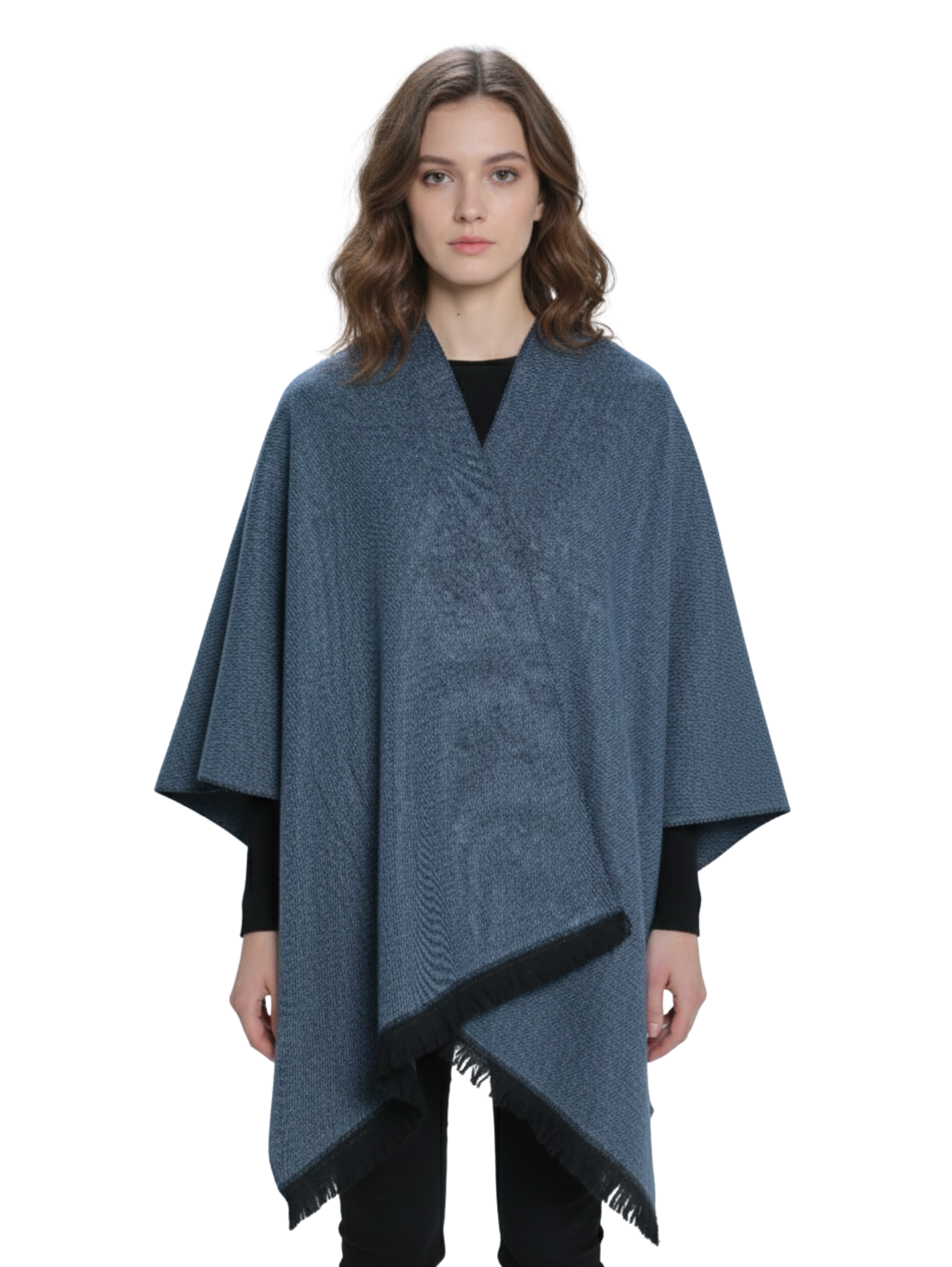 Warm Stylish Designed Knitwear Pancho