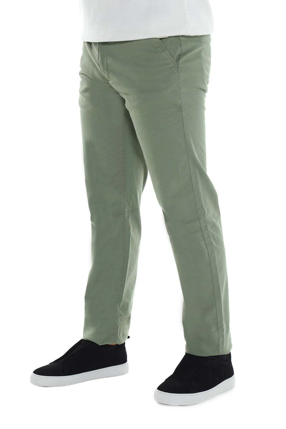 Modern Khaki Chino With Zipper To Close