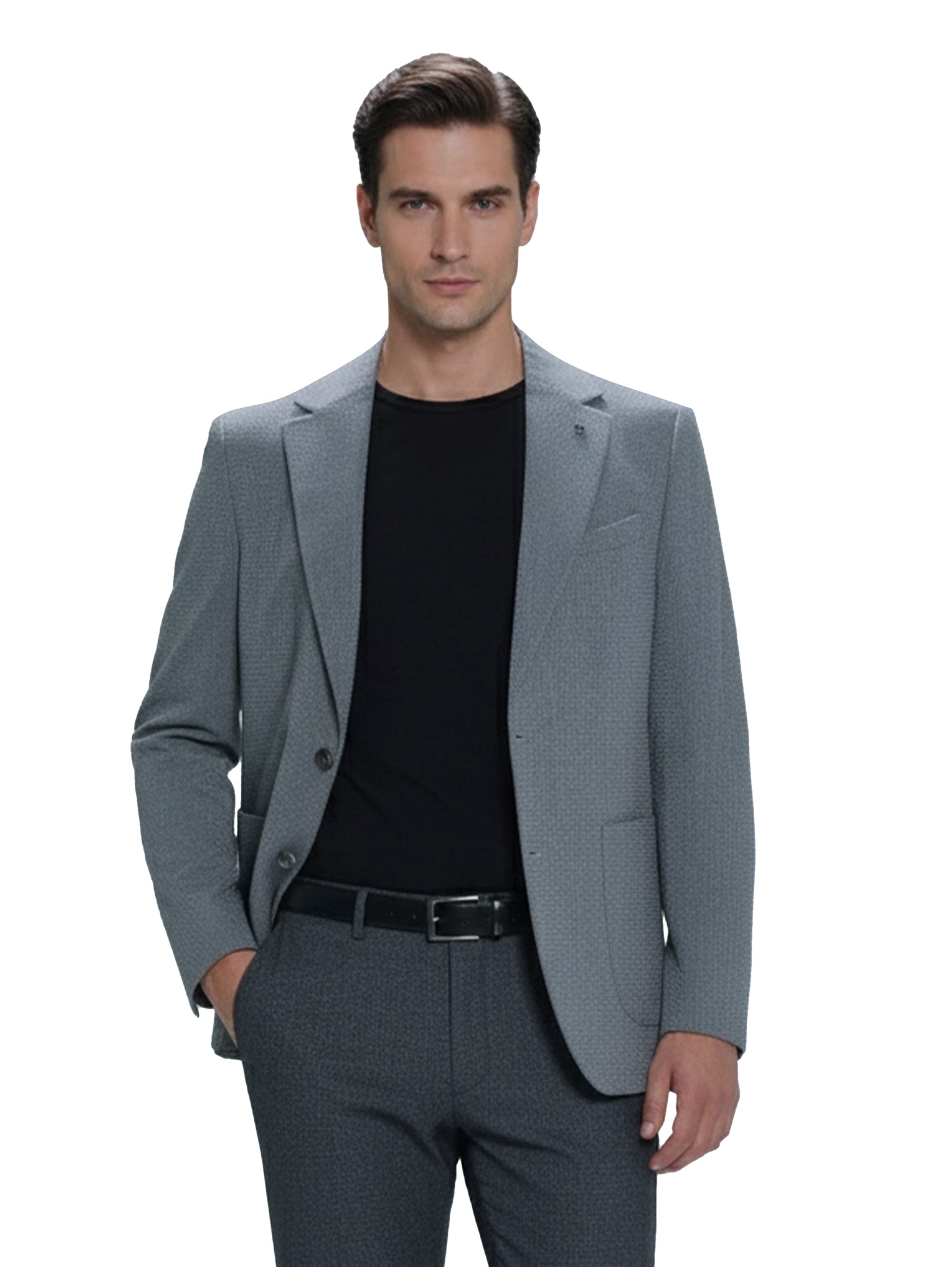 Plain Grey Smart Casual Blazer