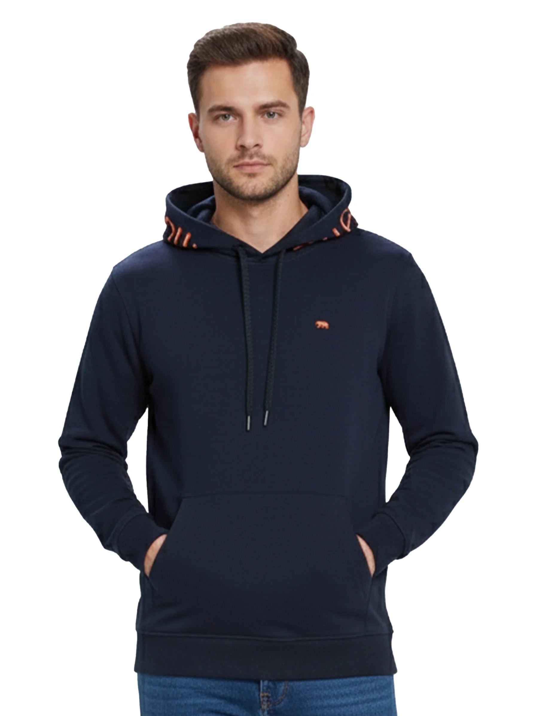 Navy Hoodie With Kangaroo Pocket