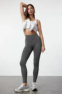 Trendyol Smoke Elastic High Waist Sport Legging