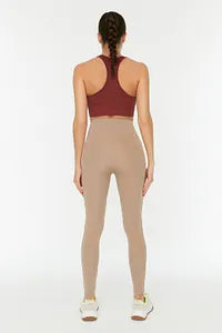 Trendyol Camel Elastic High Waist Sport Legging