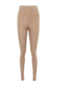 Trendyol Camel Elastic High Waist Sport Legging