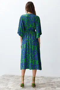 Trendyol Blue Floral Print Dress
