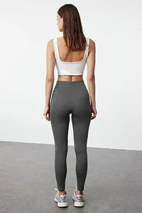 Trendyol Smoke Elastic High Waist Sport Legging