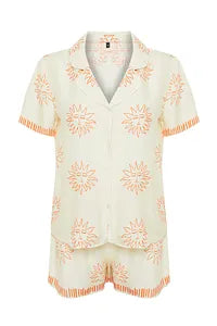 Trendyol Sun Patterned Off White Pajama Set