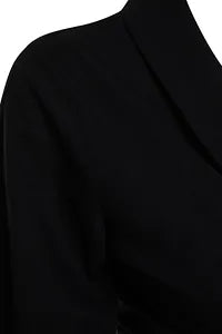 Trendyol Black Crop Tie Flared Cotton Beach Blouse