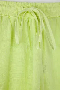 Trendyol Green Linen Pant With Elastic Waist